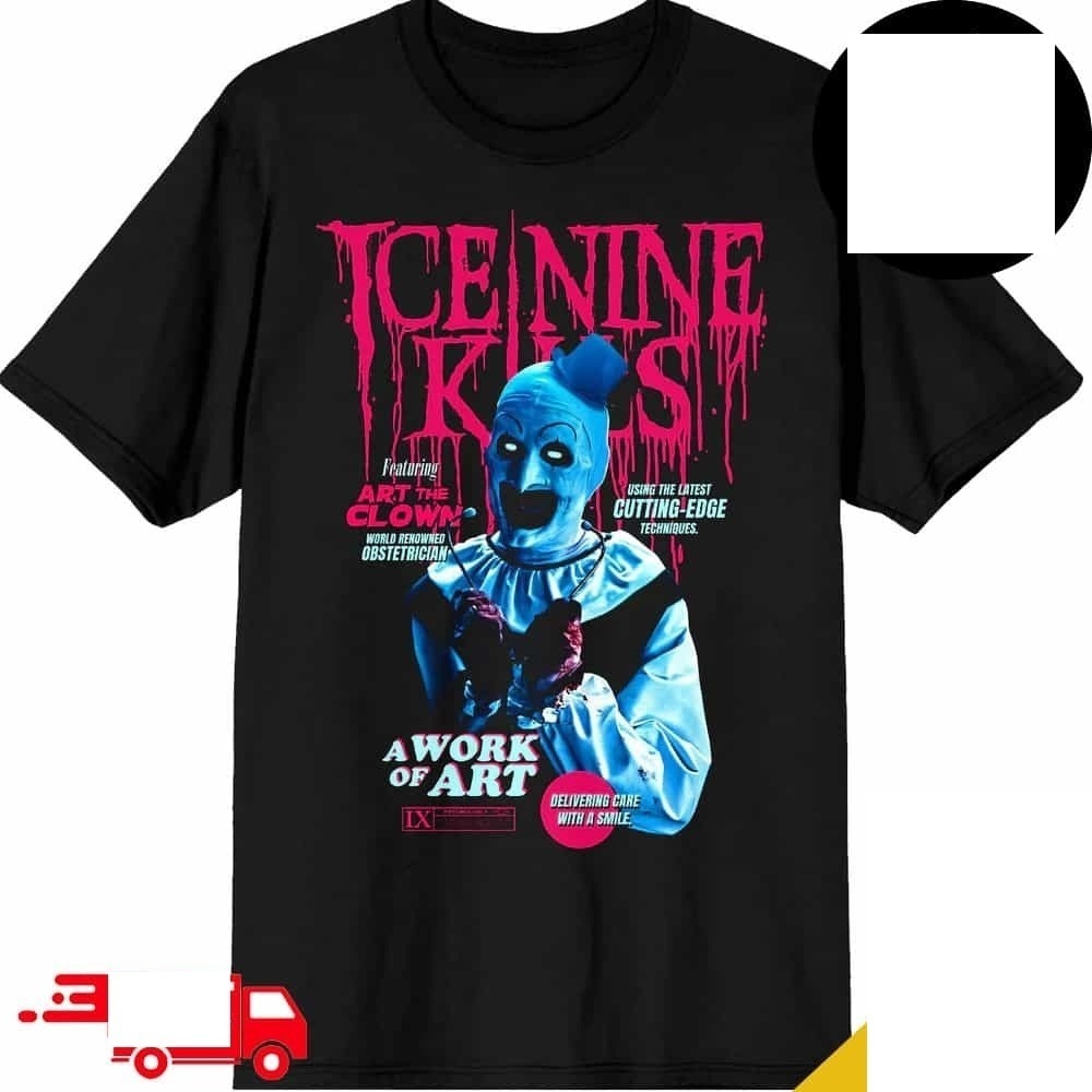 Ice Nine Kills X Terrifier 3 Art The Clown Cutting Edge Rockabilia  Shirt